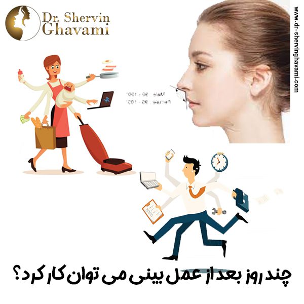 کار کردن بعد از جراحی بینی - دکتر شروین قوامی